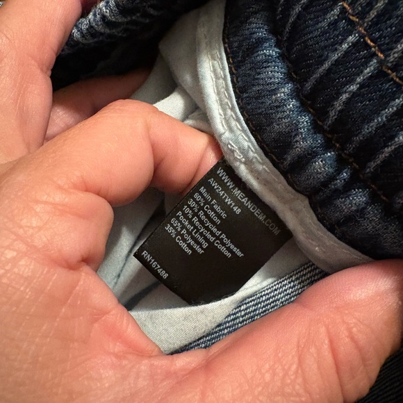 ME+EM Denim Jogger Pants M US 8 Elastic Waist Utility Tapered Jeans (1122) - Picture 9 of 12
